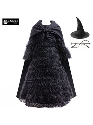 Vestito Bambina Carnevale Maschera Strega Malvagia Witch Costume WITCH04